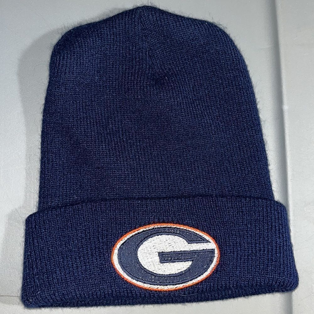 Navy Blue UGA Georgia Bulldogs rare NCAA acrylic winter knit beanie cap hat